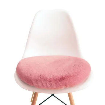 

Portable Winter Warm Soft Plush Round Seat Cushion Chair Pads Memory Foam Bedroom Solid Office Washable Zipper Home Thickened