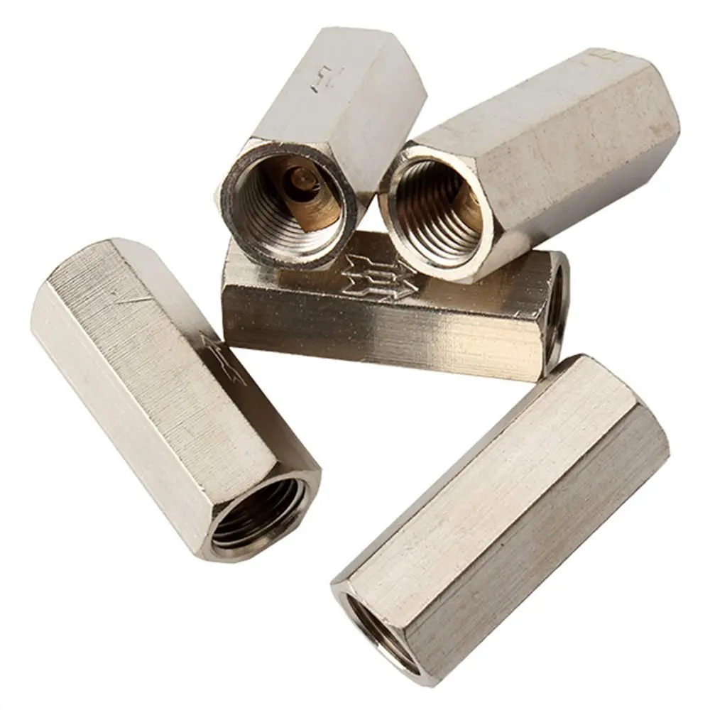 

1/4" BSPP Female Full Ports One Way Air Water Oil Check Valve Pack of 5