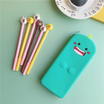 

New Style Multi-functional Pencil Case Soft Silicone Pencil Box Students Use Large Capacity Pen Bags Fashion Portable Pen Cases