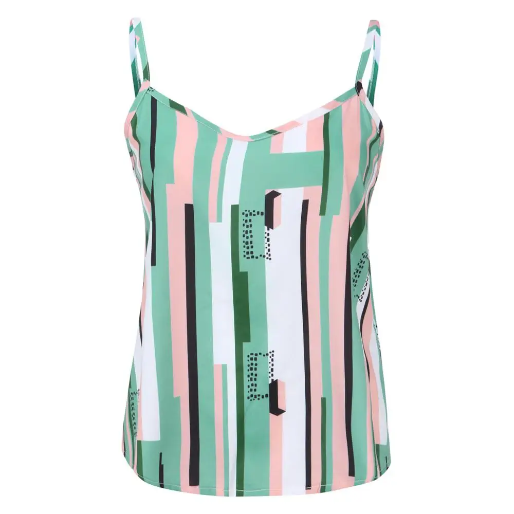 Spaghetti Strap Top Women Halter V Neck Cami Sleeveless Tank Tops Women'S Summer Camisole Plus Size