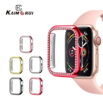 

Diamond Watch Case For Apple Watch Case 38mm 42mm 40mm 44mm Screen Protector Cover For IWatch Series 5 4 3 2 1 Gifts For Women