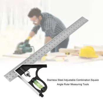

Stainless Steel Adjustable Combination Square Angle Ruler Measuring Tools LAD-sale
