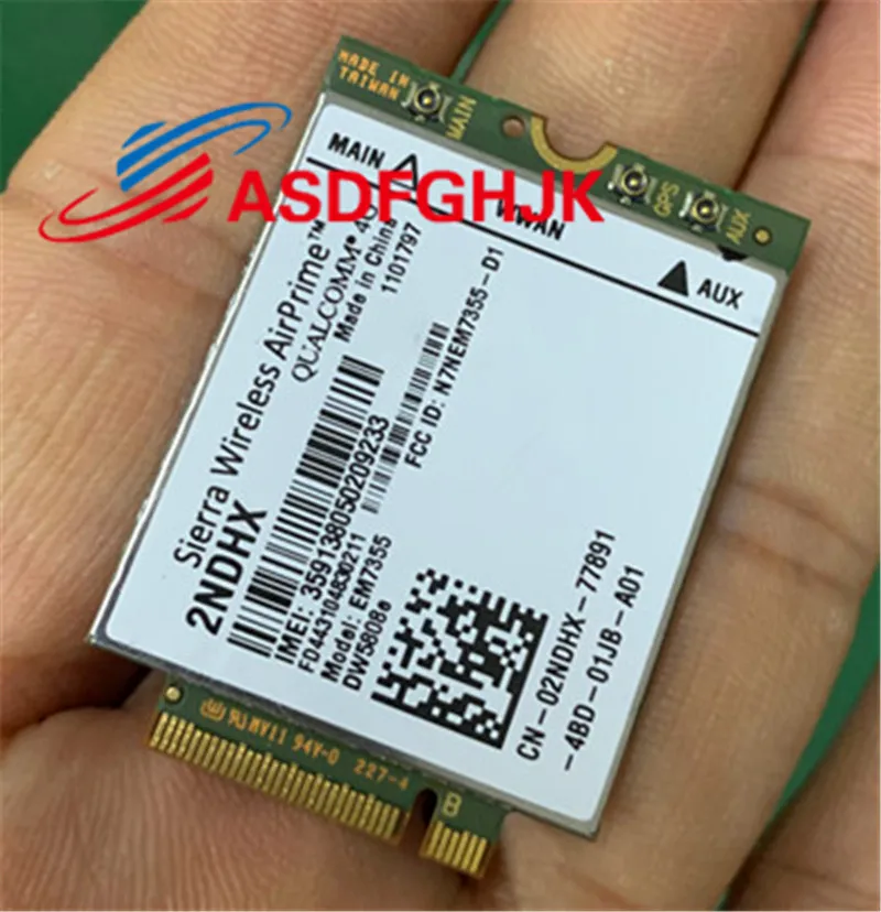 Беспроводная карта DW5808e EM7355 4G LTE M.2 WWAN для Dell Venue 11 Pro 5130 DP/N: 2NDHX 02NDHX полностью