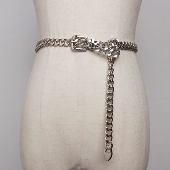 

Women gold belt chain fashion 2020 luxury designer brand metal chains sivler belts sexy waistband influencer ins love