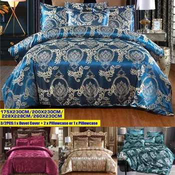 

Luxury Jacquard Bedding set Single Twin Full Queen King Size Duvet Cover Set Bed Linen Quilt Cover