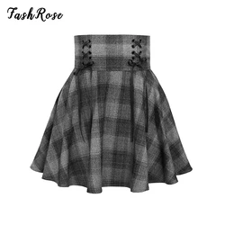 Fashrose xadrez rendas até shopping gótico estética a linha mini saias de cintura alta grunge escuro acadêmico y2k vintage moda saia feminina