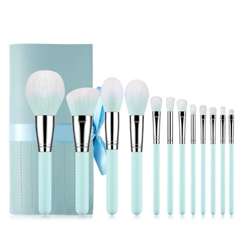 

12pcs Makeup Brushes Set Face Green Make Up Brush Cosmetic Tools Eye Brush Beauty Essential Set