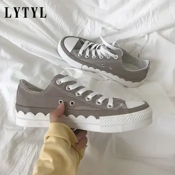 

Canvas Shoes Woman 2020 New Fashion Fashion Candy Color Women Casual Shoes Flats Canvas Women Casual Solid Shoes Sneakers E0-54