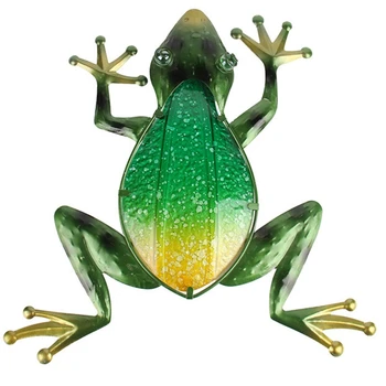 

Metal Glass Frog Wall Artwork for Garden Decoration Outdoor Animals Statues Sculptures for Miniature Garden