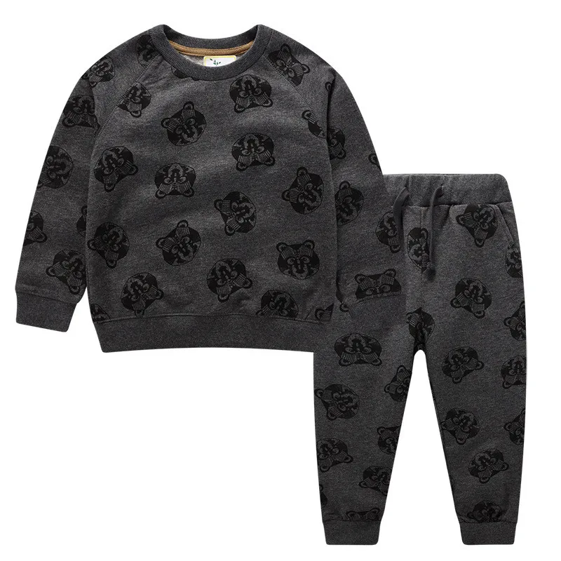 Goedkoop Springen Meter Nieuwe Baby Jongens Kleding Sets Herfst Winter Cartoon Tiger Gedrukt Katoen Jongens Meisjes Outfit Lange Mouw Broek