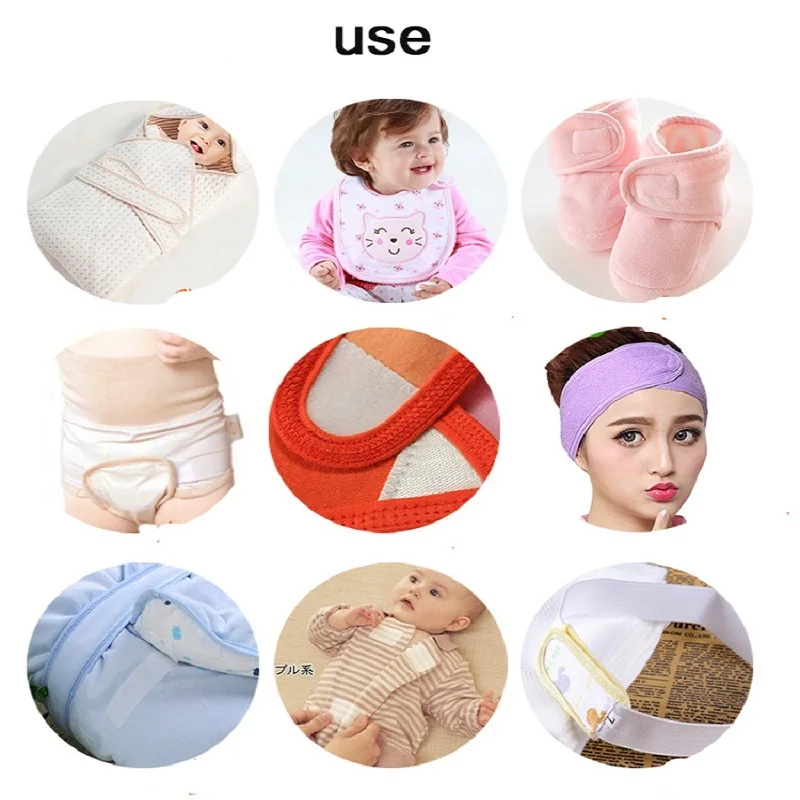 Super Thin Black & White Baby Soft Adhesive Tape for Kids - Hoop and Hook Fastener Sewing Accessories