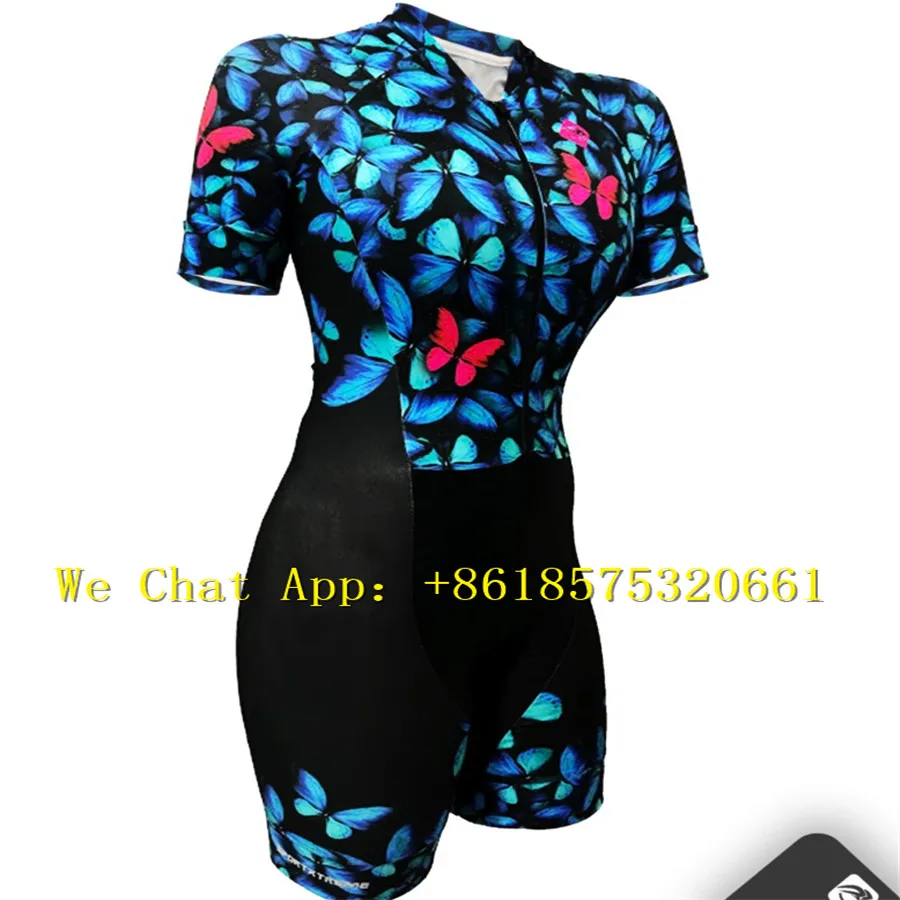 Pro Team триатлонный костюм женский Велоспорт Джерси короткий рукав Skinsuit комбинезон Велосипедное трико Ropa ciclismo набор розовый гель pad