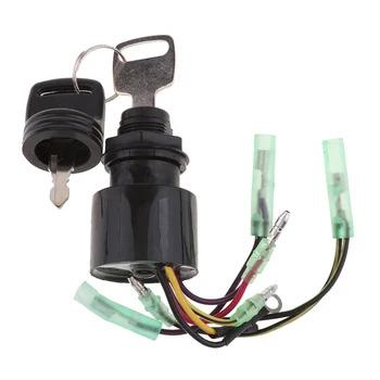 

87-17009A5 Boat Motor Ignition Switch Off-Run-Start w/ Key for Mercury Outboards - Black