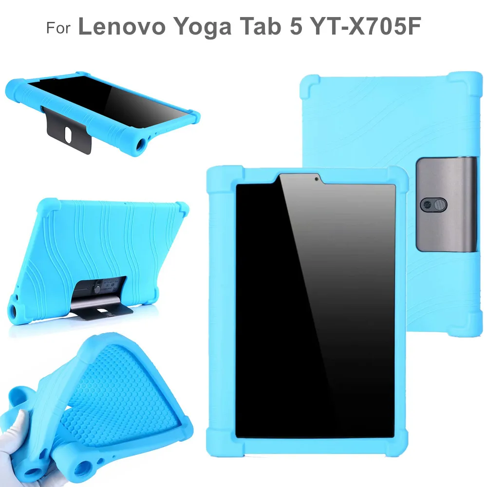 Soft Silicone Case for Lenovo Yoga Tab 5 YT-X705F Full Body Protect Cover for Yoga Tab5 YT-X705 10 1 lcd прозрачная защита для экрана для lenovo yoga tab 3 10 plus x703 x703f yt x703l yt x703x жк дисплей экран для lenovo x703 запасная часть для замены процессора изобр