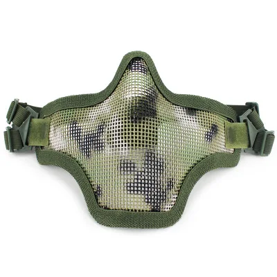 Tactical Protective Mask Camouflage Comfortable Lightweight Half Face Mesh Protective Mask Sport Hunting Accessories - Цвет: AOR2