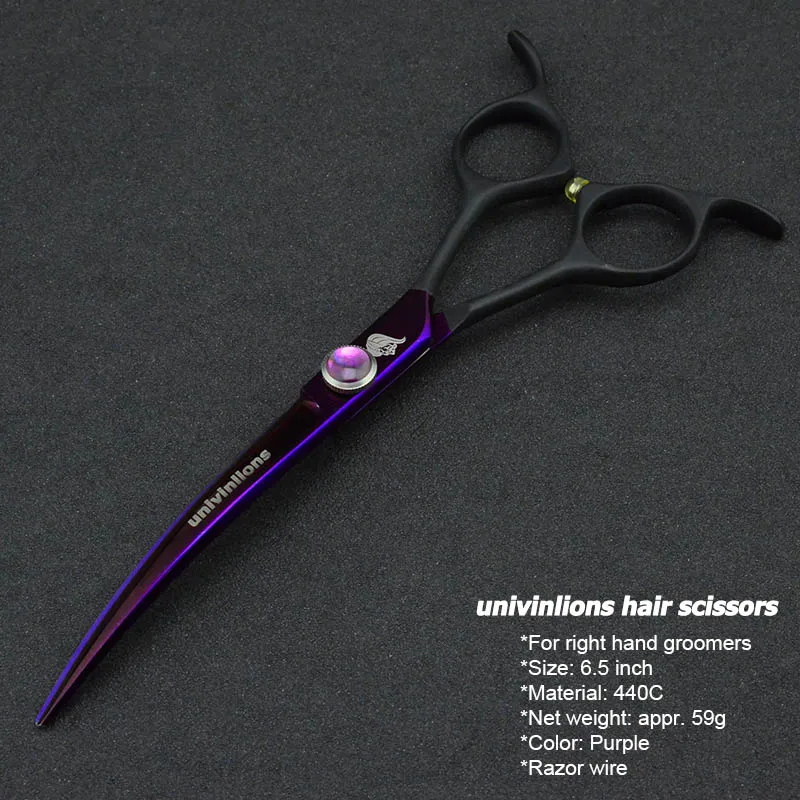 6.5" Pet Dogs Gromming Scissors Down Curved Shears Sharp Edge Animals Cat Downward Hair Cutting Barber Cutting Tools
