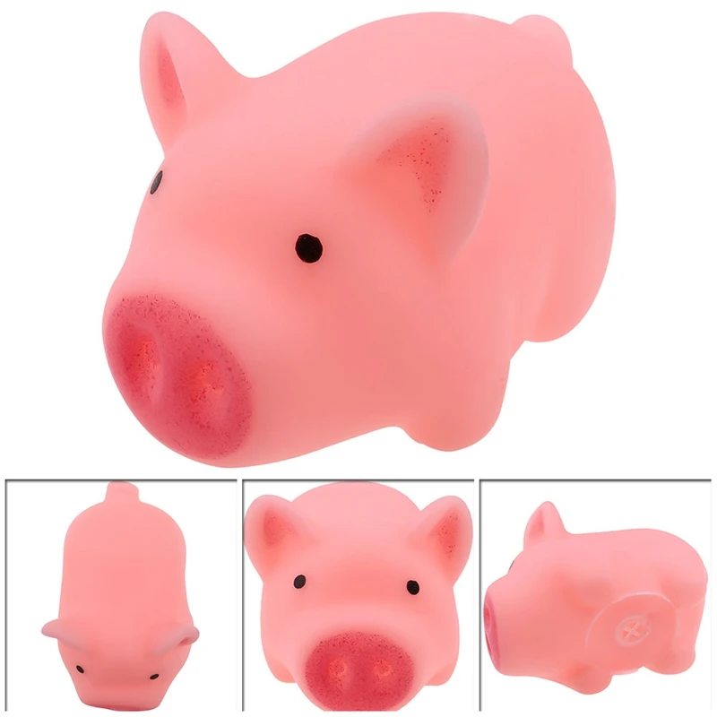 

New Cute Dog Toys Pink Screaming Rubber Pig Pet Toys Squeak Squeaker Chew Gift Home Decorations Free Shipping