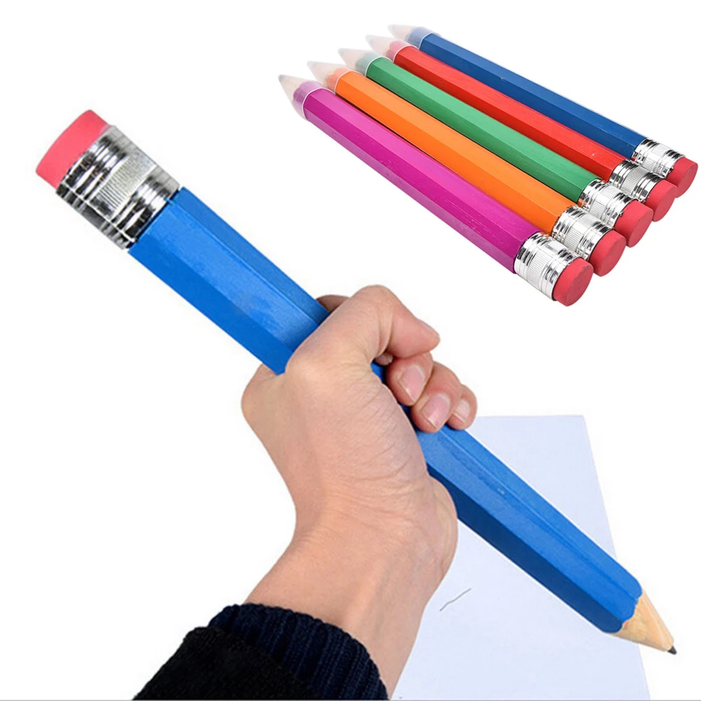 1 шт. 35 см Деревянный красочный ручной работы большой карандаш ручка Марка живопись школьные офисные принадлежности канцелярский подарок для студента