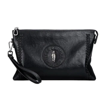 

BEAU-FEGER Genuine Leather Men Clutch Wallet Bag Fashion Mobile Bag Long Purse Zipper Business Wallet Male Casual Handy Bag