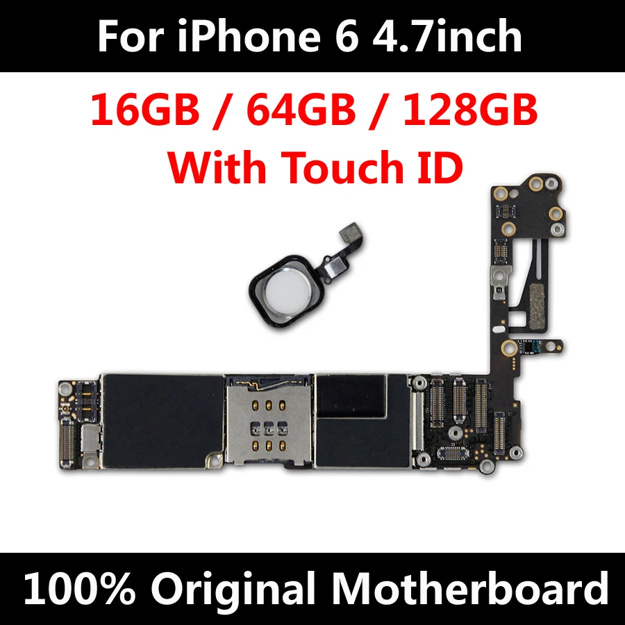 Оригинальная материнская плата для iPhone 6 4 7 дюймов Заводская разблокированная с