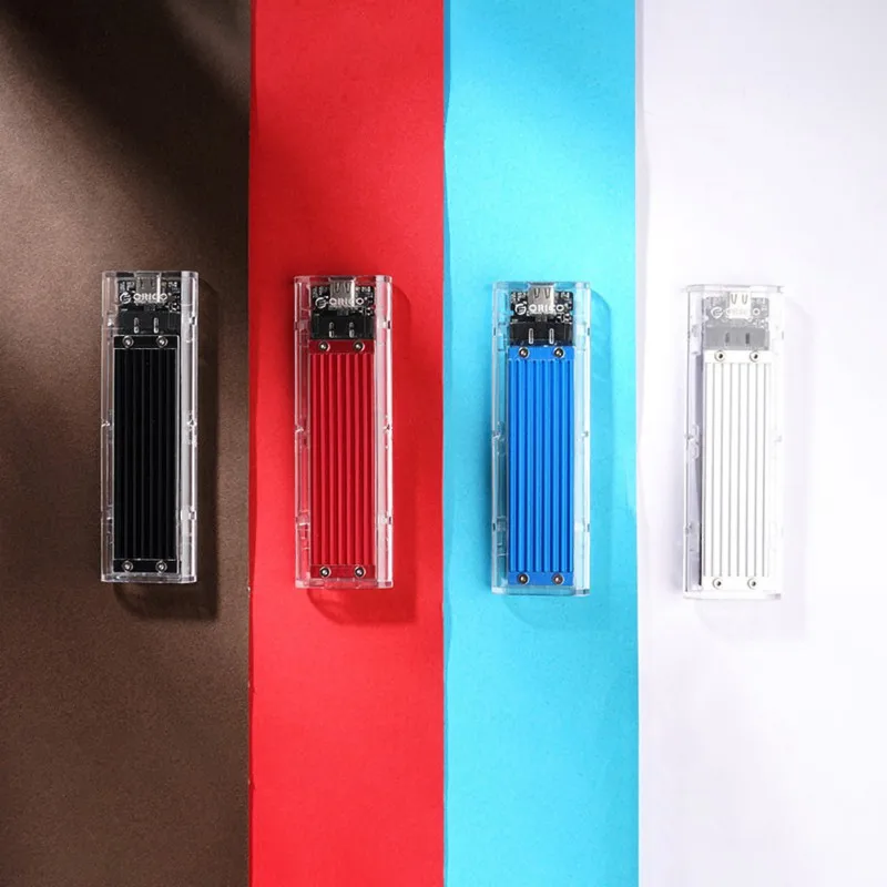 Светодиодный индикатор M.2 корпус SSD NVME Тип C USB 3,1 Gen2 10 Гбит/с UASP прозрачный корпус для 2230 2242 2260 2280