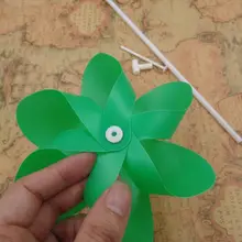 10 шт. шестилистная сплошная цветная маленькая ветряная мельница, украшение квадратная уличная цветная Цветная Пластиковая креативная детская Подарочная игрушка