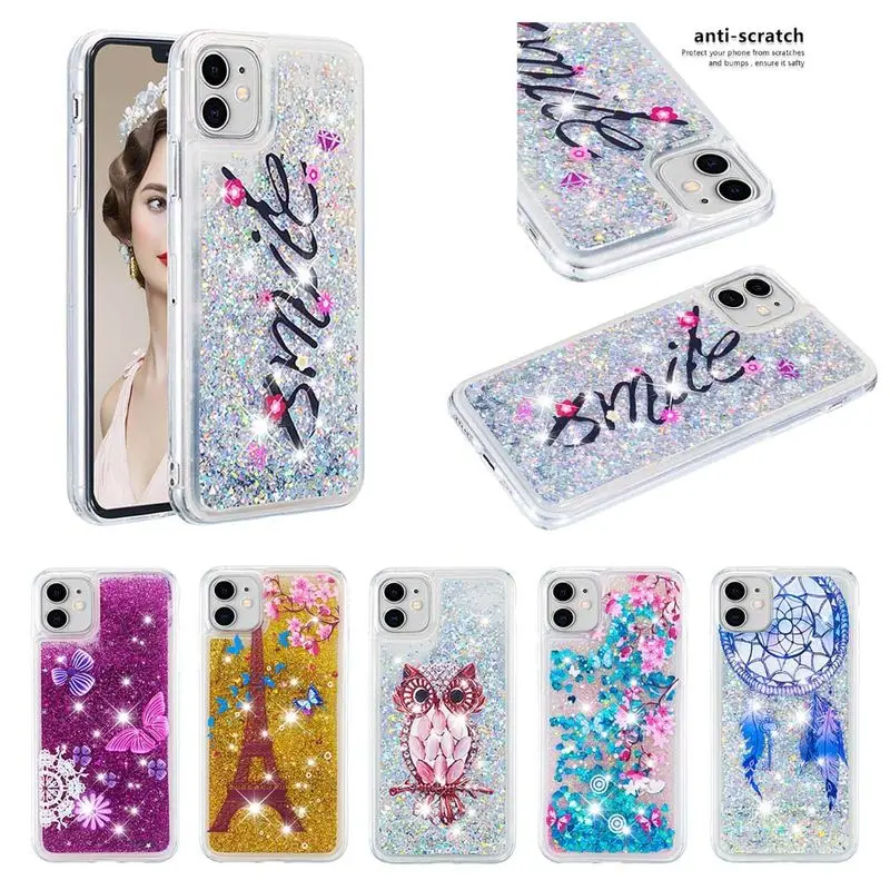

For IPhone 11 Case Luxury Shockproof Phone Cover For IPhone 11 Pro 11 Pro Max Liquid Glitter Quicksand Soft Silicone TPU Cases