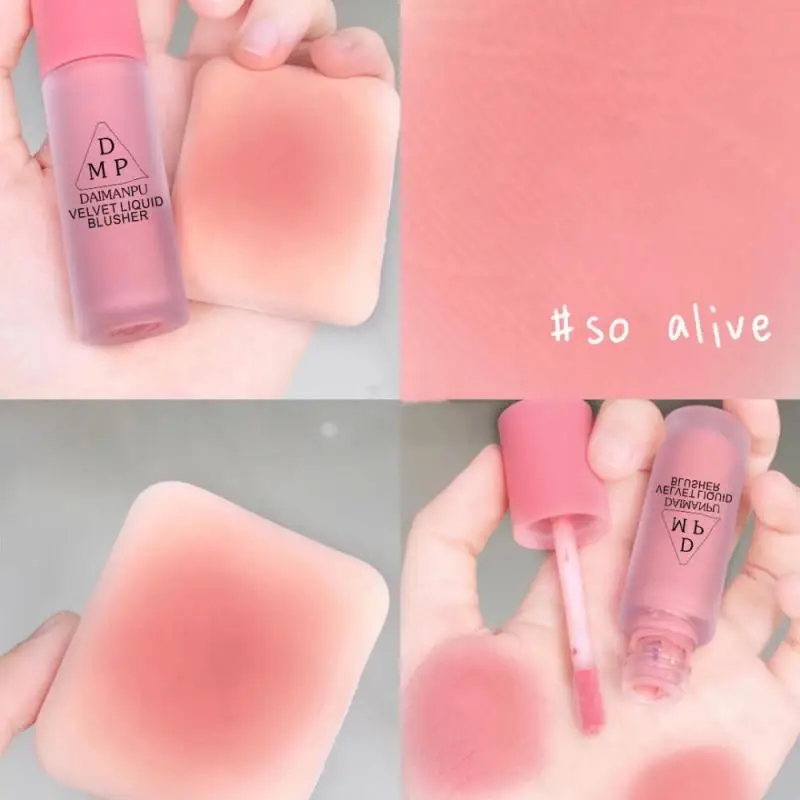 Liquid Blush Velvet Matte Blusher Facial Pigment Lasting Natural Cheek Blush Face Contour Brighten Korean Makeup Cosmetics TSLM1