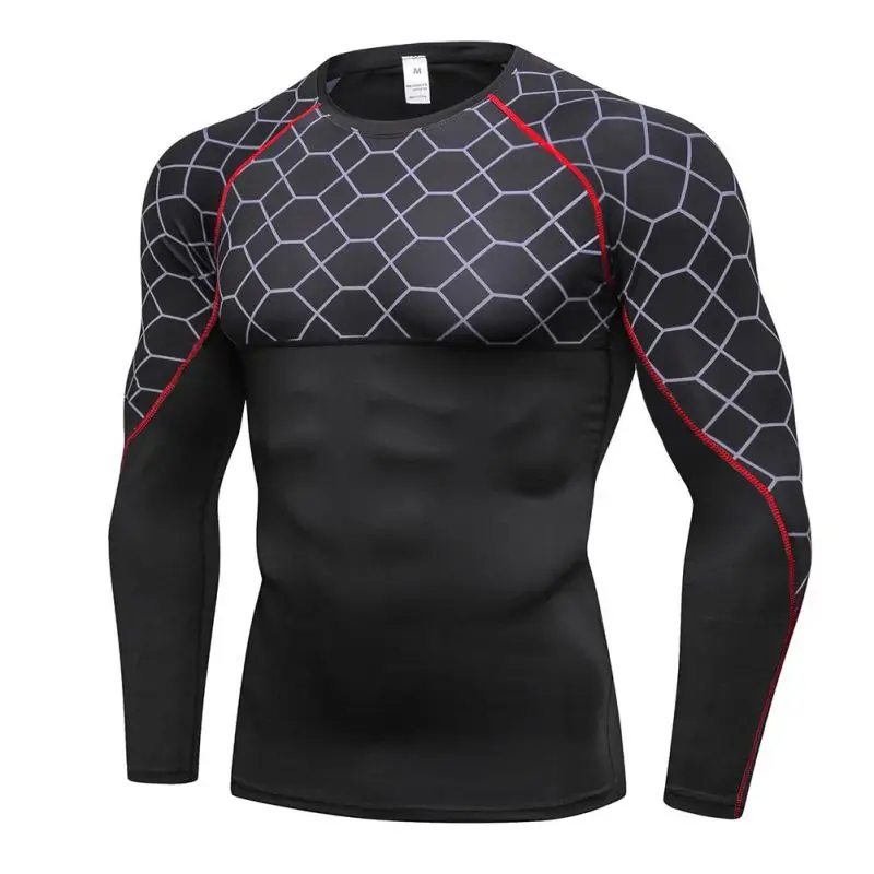 Quick Dry T-shirt Men's Long Sleeve Compression High Elastic Workout Top Shirt Slim Muscle Tops Quick Dry T-shirt Men's Long Sleeve Compression High Elastic Workout Top Shirt Slim Muscle Tops