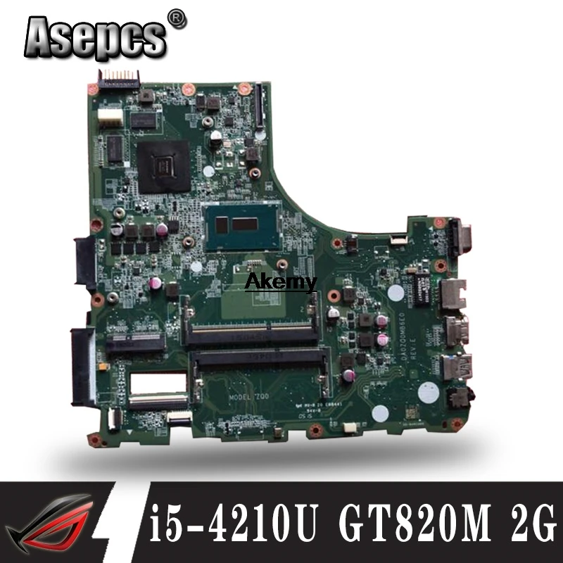 Для ACER E5 471 471G V3 472 472P Материнская плата ноутбука DA0ZQ0MB6E0 с i5 4210U GT820M 2G 100% тесты