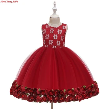 

Baby Girl embroidery Silk Princess Dress for Wedding party Kids Dresses for Toddler Girl Children Fashion Christmas Clothing