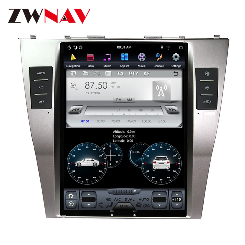 Android 9 64+4G Tesla With DSP Carplay Car Multimedia Player Stereo For Toyota CAMRY 2006- 2012 Auto stereo GPS Navigation