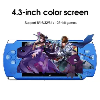 

X6 Hd Multi-function 4.3-inch Big Screen Handheld Game Console Supports MP4 Camera TV Multimedia Game Console 10,000 Games