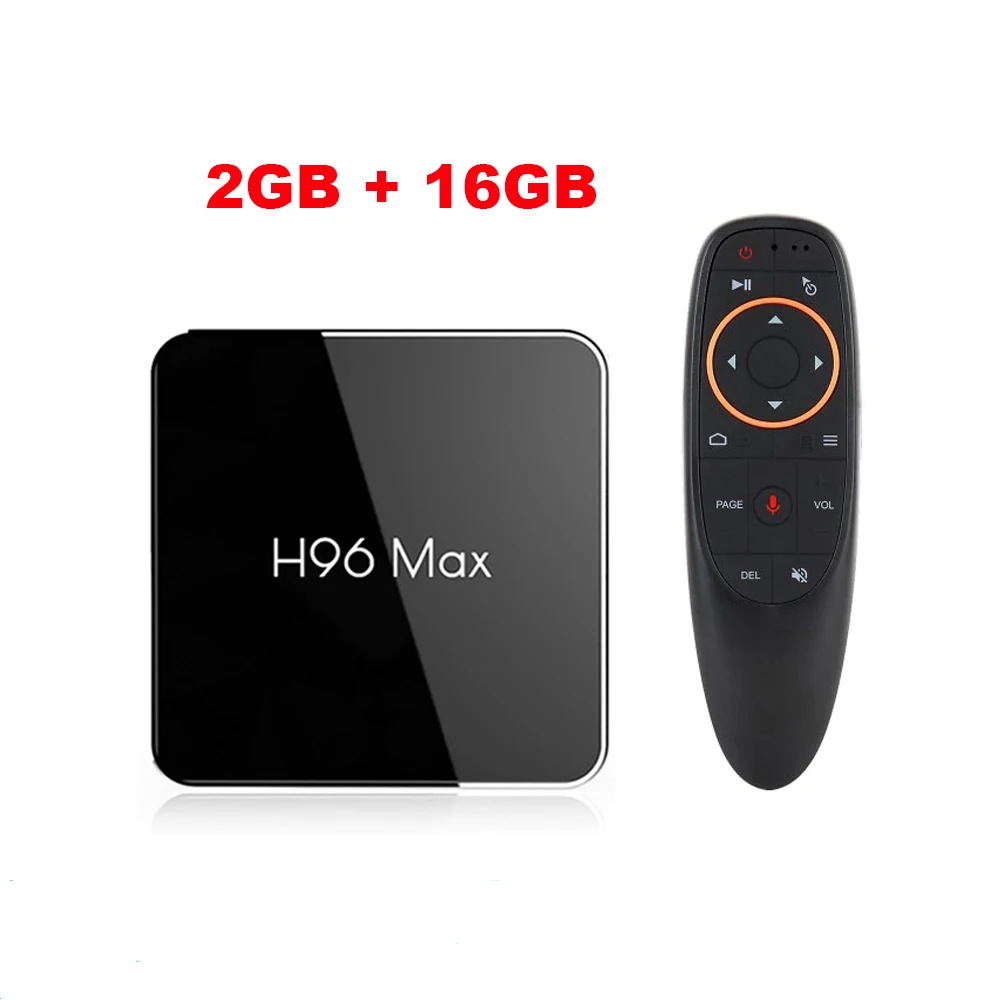 H96 MAX X2 Android tv Box Гб 64 Гб S905X2 Android 8,1 1080P H.265 Smart tv box 4K HD Поддержка Google Store Netflix Youtube - Цвет: 2G 16G voice remote