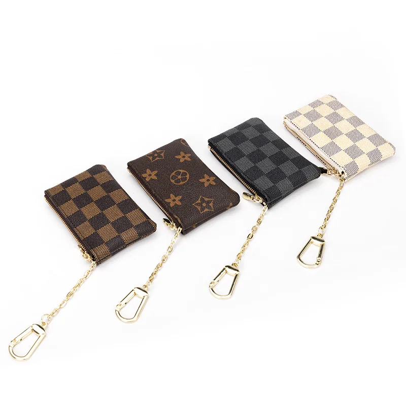 

2020 New Arrival Oloey Pu Unisex Casual Plaid Zipper Square Coin Purses