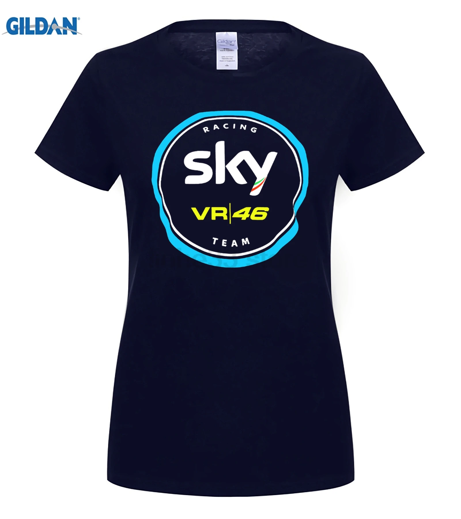 Новинка, футболка для верховой езды, Клубная группа, moto GP46, гоночная машина, короткая футболка, moto rcycle, скоростная, сухая, для Yamaha SKY, футболка с принтом "небо" - Цвет: women navy
