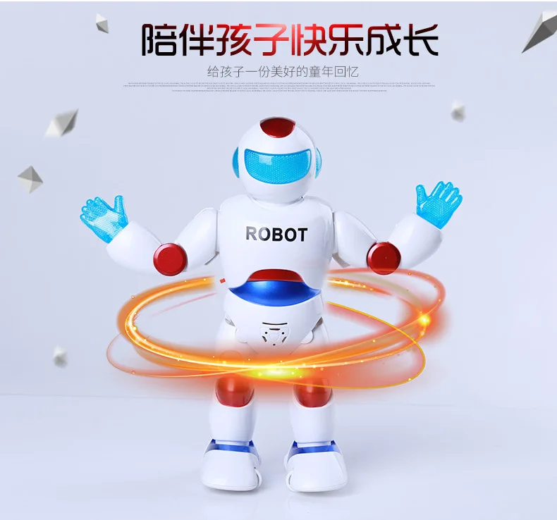 3995a Gold Xinping Flash музыка танцы робот 360 градусов вращающийся Детский космический Электрический