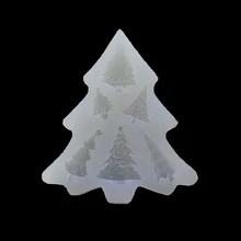 1 шт., прозрачная УФ-полимерная форма, рождественская елка, силиконовая смола, амулеты, формы для самостоятельного украшения ювелирных изделий, рукоделие