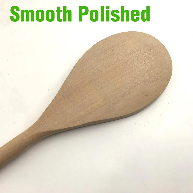 Solid Wood Spoon Extra Large Big Spoon Ladle for Deep Pot Kitchen Tool Wooden Utensil Natural Beech Cuisine Utensils