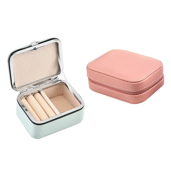 

Jewelry Box Zipper Storage Organizer Jewelry Holder Packaging Display Travel Jewelry Case Red & Jewelry Box Earrings Display Rin