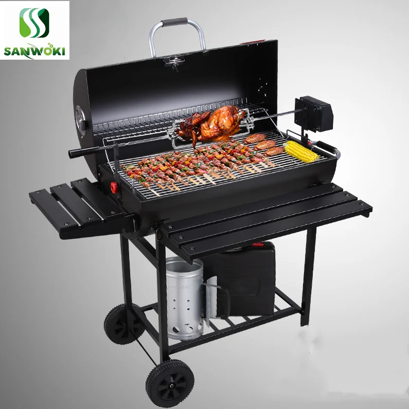 Parrilla de carbón barbacoa al aire libre, parrilla para Picnic, Camping, Patio, Patio, carrito para asar pollo - AliExpress Electrodomésticos