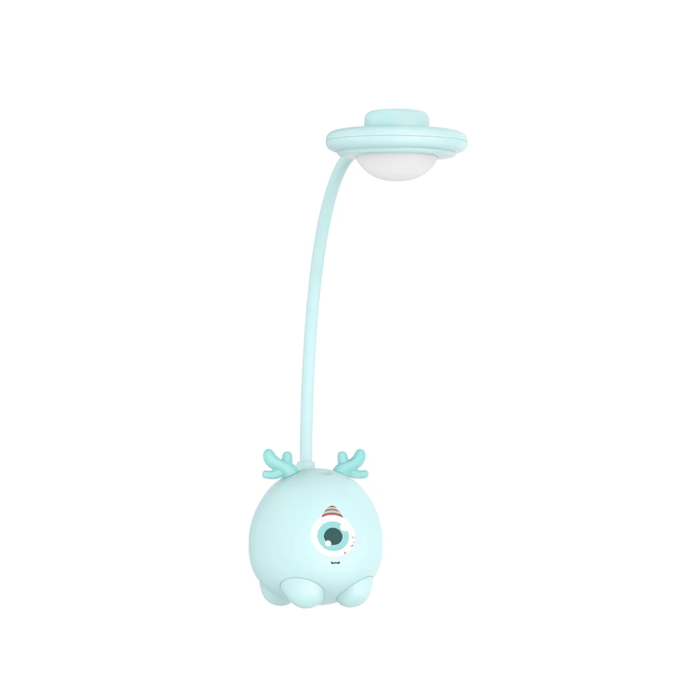 USB сенсорный затемняющий милый олень детский светодиодный настольный светильник детская спальня для дома современный домашний кабинет прикроватный Декор креативный подарок Ночной светильник - Испускаемый цвет: Blue