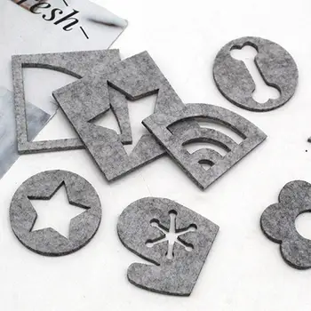 

6Pcs Flower Bone Star Needle Felting DIY Craft Applique Mold Stencil Template