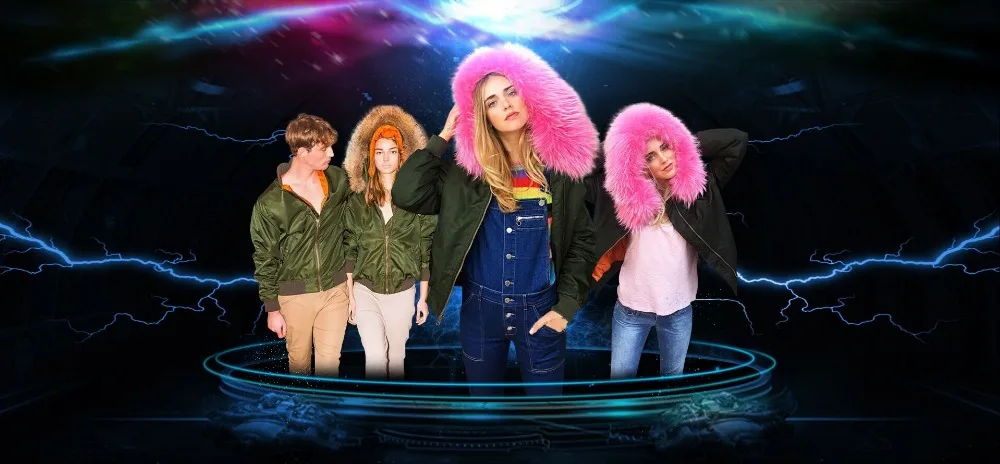 long puffer jacket Army-green raccoon fur collar 2019 new arrival parka real peacock blue fox fur women winter slim jacket down coats