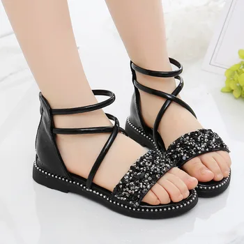 

MXHY Girls Sandals 2020 Summer New Fashion Children Roman Sandals Korean Flat Princess Shoes toddler sandals girls sandals