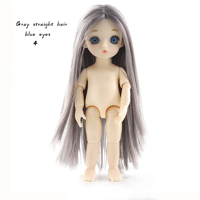 Фарфоровая мышечная Кукла Барби 3D истинный глаз Красота 16 см DJD Изменить макияж Кукла тело Burberry кукла девочка как игрушка подарок - Цвет: 4
