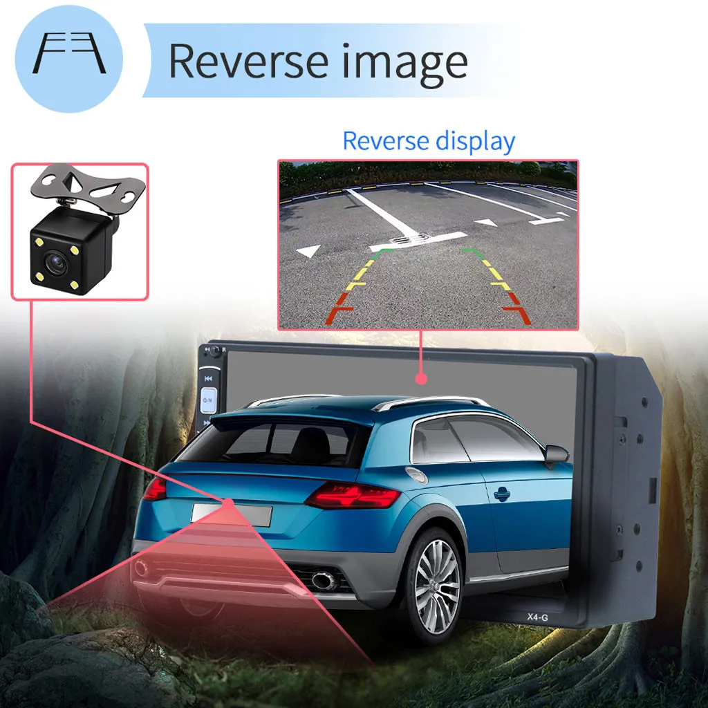 X 4G 7IN автомобильный стерео MP5 плеер FM видео Радио BT Музыка GPS навигация RCA AUX USB Bluetooth