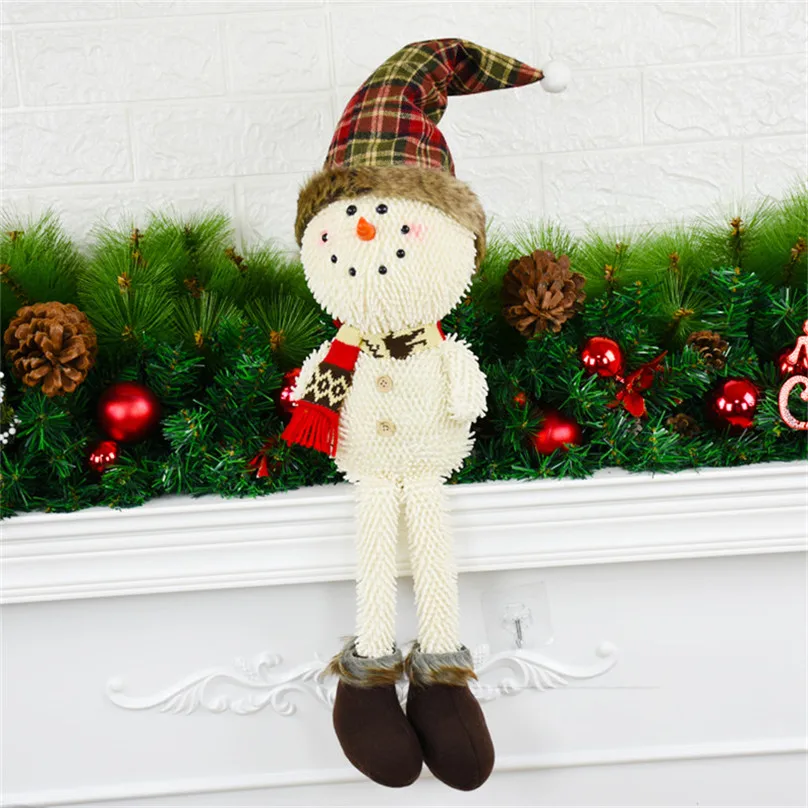 

Personality Snowman Dolls Showcase Sitting Toys Decoration New Year Gift for Kids Xmas Ornament Navidad 2019 Kerst Decoratie
