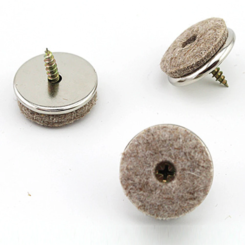 1Pcs 22/24/28mm Heavy Felt Feet Pad Skid Glide Furniture Chair Table Leg DIY Nail Protector For Home 3Colors