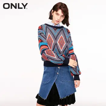 

ONLY Women's Contrasting Geometrical Knit Sweater | 119113515
